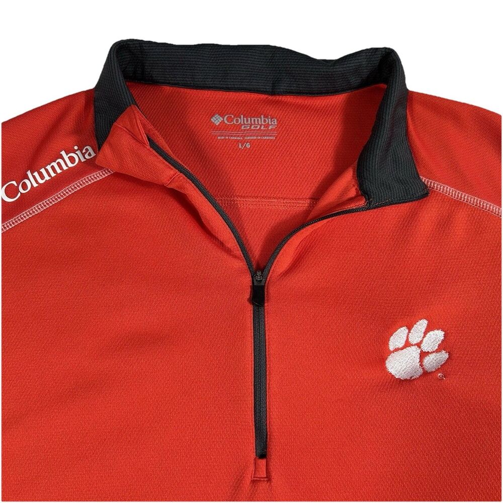 Clemson Tigers Columbia Brand Long Sleeve ¼ Zip Pullover Size Large – Tigers